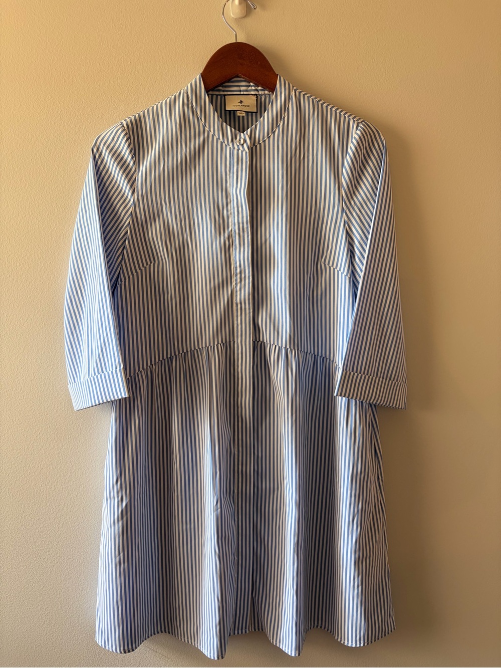 Tuckernuck Size Small Blue Stripe Royal Shirt Dress